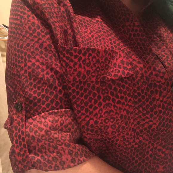 Red python blouse - Picture 4 of 7